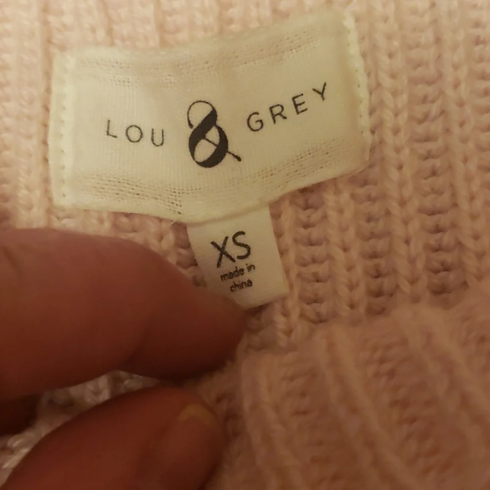 Lou & Grey Pink Ribbed Oversided Sweater